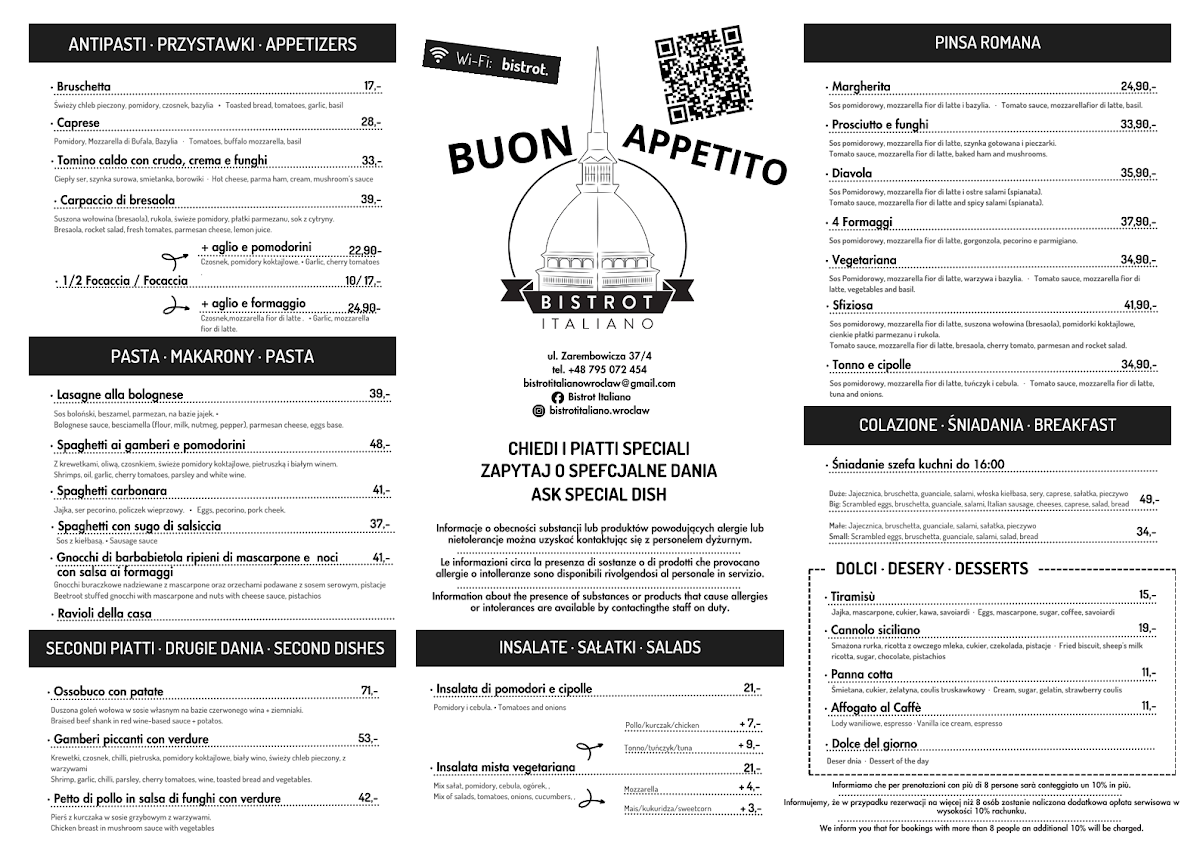Menu Bistrot Italiano-1
